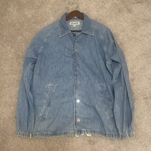 Lucky Brand Denim Men's Coaches Jacket Size Large Y2K Preppy - Picture 11 of 11